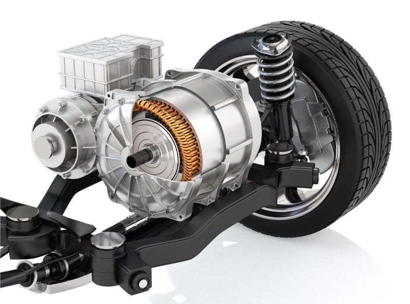 Moteur de véhicule électrique. 