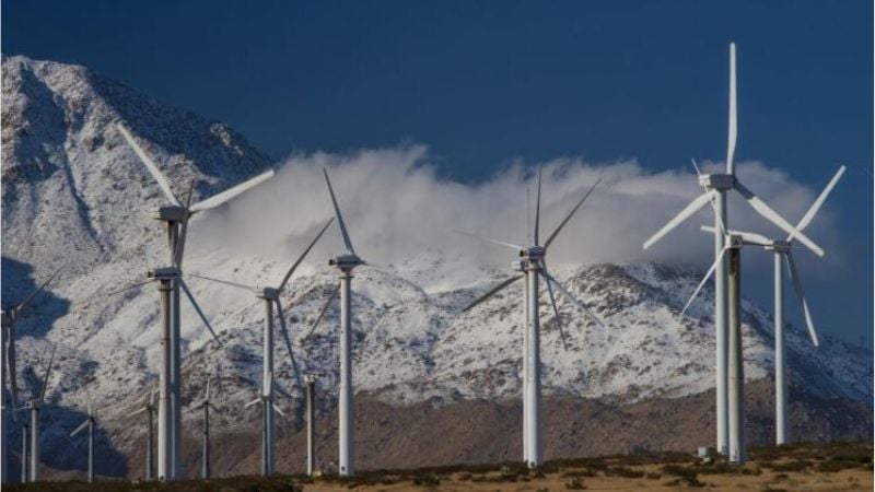 Wind farm in operation