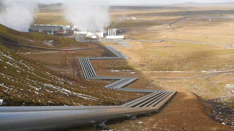 Geothermal plant in Iceland.